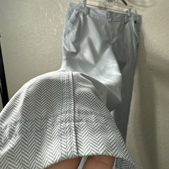 Puma Golf Pants Cobra Size S White Checkered Pattern Mid Rise Slim Fit Casual - Picture 7 of 15